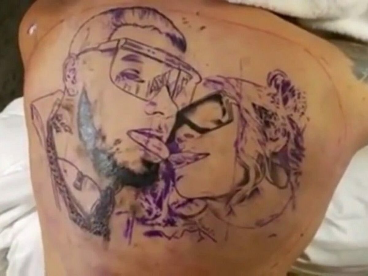 Instagram Anuel AA se cubre el tatuaje de Karol G que tenía en la espalda   Yailin la más viral  Eint  Espectáculos  La República